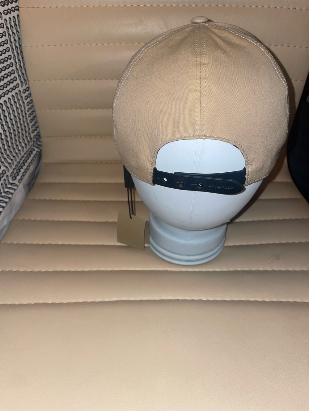 Burberry Tan Plaid Clear  Panel Baseball Cap - Picture 4 of 11
